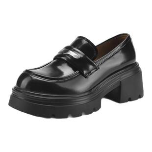 星期六厚底6.5cm真皮乐福鞋女鞋子2025年春夏新款英伦风jk小皮鞋