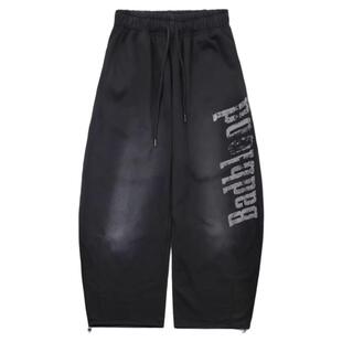 badblood明星慵懒美式复古阔腿裤宽松休闲辣妹跳舞做旧扎染卫裤女