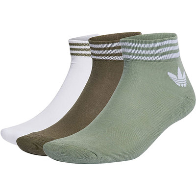 Adidas/阿迪达斯正品三叶草男女透气运动短筒袜三双装IC5692
