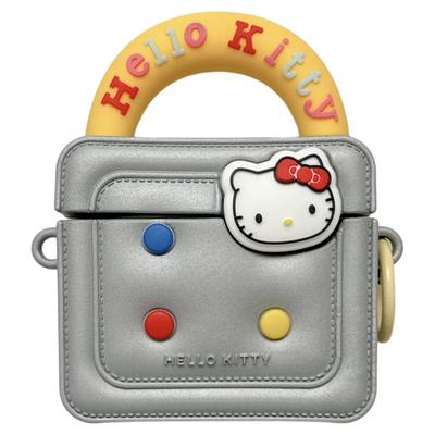 可爱公文包KT猫斜挎挂绳适用苹果新4代airpods蓝牙无线耳机保护套airpods1/2/3硅胶软壳airpodspro三代女新款