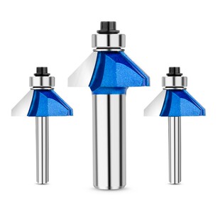 保联轴承45度斜角刀木工倒斜边倒角修边机铣刀木工刀具电木铣刀具