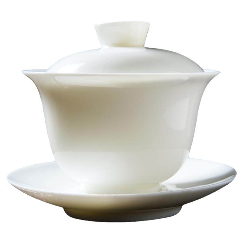 手艺德化白瓷整套大容量功夫茶具
