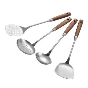 戴德不锈钢木柄锅铲汤勺漏勺家用厨房用厨具套装炒菜铲子勺子
