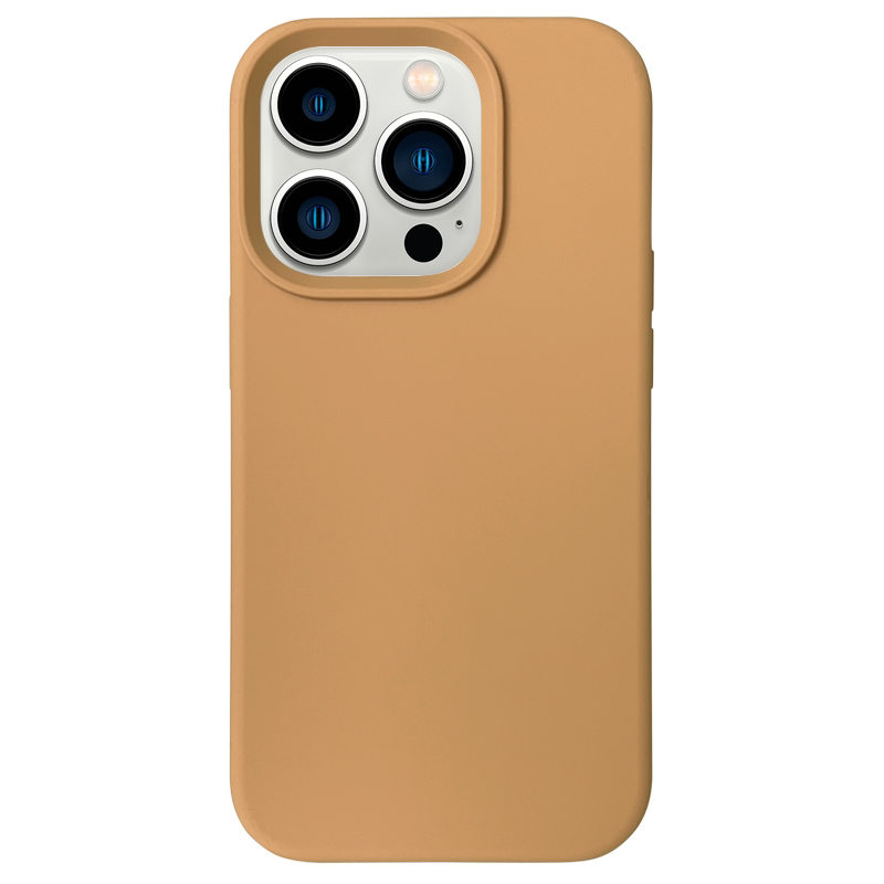苹果手机壳气质奶茶色iphone15