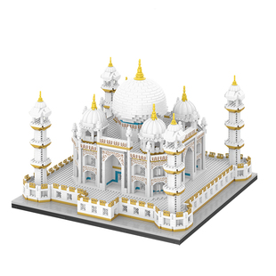 乐乐兄弟积木泰姬陵城堡女孩子益智拼装模型儿童拼插玩具礼物摆件