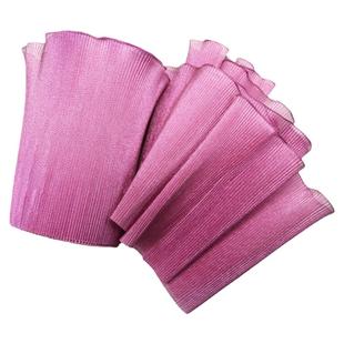 金属珠光大花边褶皱硬挺波浪荷叶边舞台礼服演出服装饰设计面料