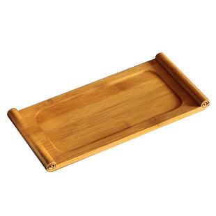 寿司盛台料理刺身盛器书卷寿司板竹托盘卷竹制品托盘茶盘水果餐盘