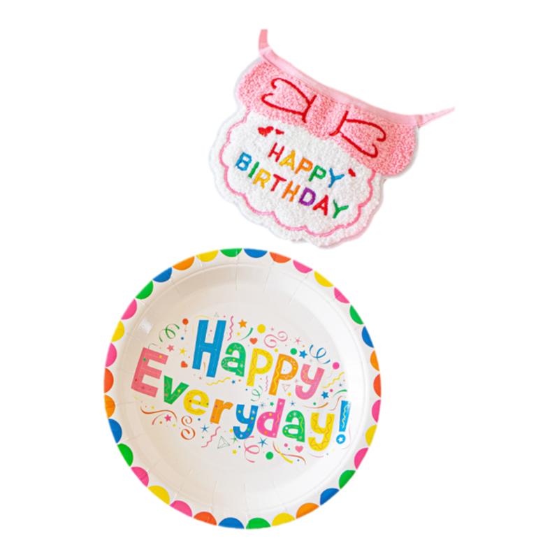 猫咪生日装扮蜡烛帽子围兜罐头