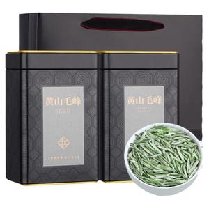 福茗源绿茶叶 黄山毛峰 浓香特级一等125g*4罐明前2025新茶礼盒