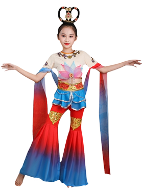 飞天乐鼓女孩盛世敦煌舞蹈演出服