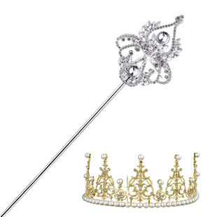 魔法棒权杖手杖爱莎公主皇冠女孩天使道具成人儿童玩具水晶仙女棒