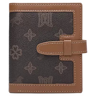 稻草人钱包女包2026新款时尚撞色复古一体多卡位卡包女士钱夹正品