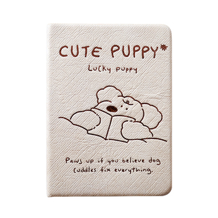 朝雨 小狗治愈手绘a6手帐本高颜值复古随身杜邦纸笔记本小本子ins