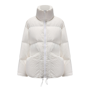 MardiMercredi中款鸭绒羽绒服男女同款百搭显瘦潮流保暖抽绳外套