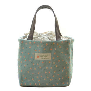 日系带饭便当包饭盒袋束口帆布艺妈咪小手提包上班族盒饭午餐包