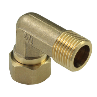 4分外丝弯头双内丝底座直角内外牙L型弯管水管加长铜接头燃气配件