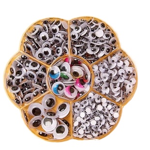 眼睛贴纸活动手工幼儿园小动物眼珠贴儿童diy美工材料塑料毛球