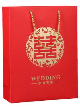红丽珊大号中式结婚手提回礼袋