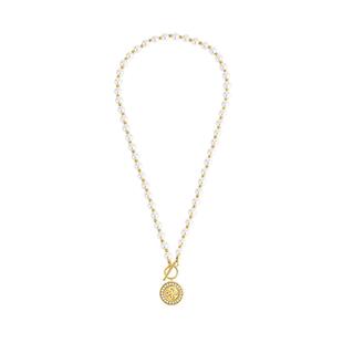 莓拉「星语纽扣」天然淡水珍珠项链女气质百搭优雅毛衣锁骨链礼物