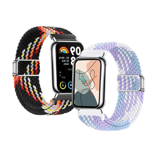 适用于小米手环9Pro表带小米10pro腕带手表运动红米watch6/5智能8代男透气高级感女生新款磁吸尼龙编织带夏