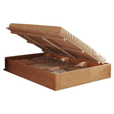 全实木无床头储物床高箱带储物空间榻榻米液压气压侧开箱式地台床