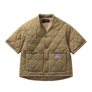 2025秋冬新款五分袖马甲外穿男款百搭宽松坎肩潮牌嘻哈羽绒棉马夹