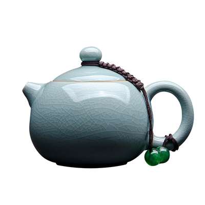 汝窑天青陶瓷泡茶壶单壶