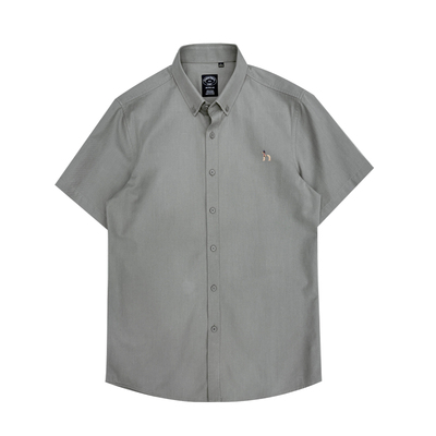 奥特莱斯大牌休闲免烫短袖衬衫男