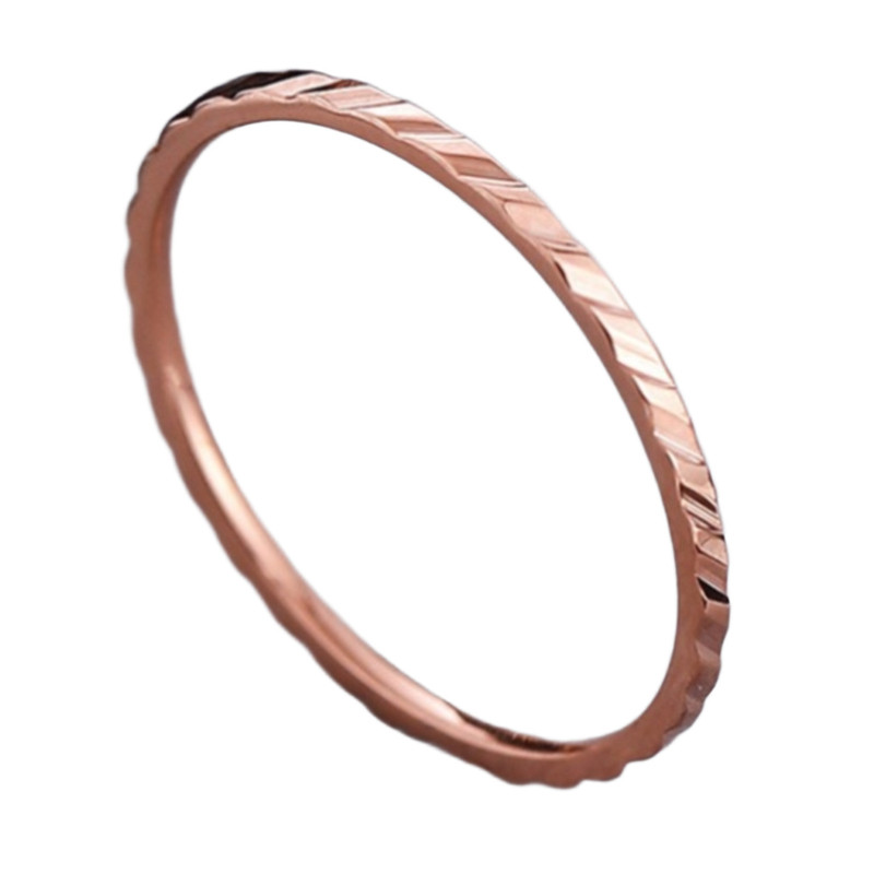 日韩钛钢戒指ring女戒4号小号18K
