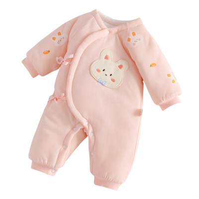 新生儿加厚夹棉哈衣连体衣服