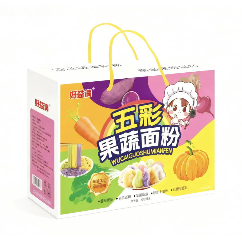 礼盒装五彩果蔬面粉彩色饺子粉紫薯南瓜面条馒头包子新年春节送礼