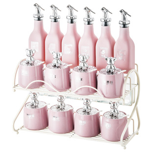 高颜值调料罐套装厨房家用陶瓷盐罐调味罐油盐酱醋瓶罐组合装礼品