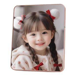 照片定制摆台洗儿童相片做成相框加打印宝宝照水晶相册摆件高级感