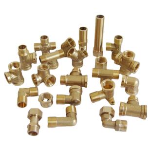 加厚4分水管铜接头对丝内外牙直接四分弯头三通管件接头活接配件