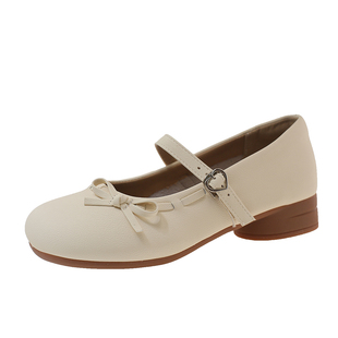 法式配裙子粗跟玛丽珍女鞋2026新款春夏配裙子小皮鞋平底乐福鞋子