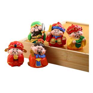 五路财神摆件2025办公室桌面装饰顺风顺水顺财神爷招财旺宅车饰品