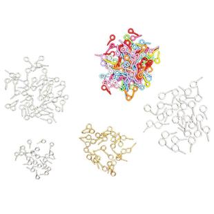 羊眼钉自攻螺丝钉吊环挂钩吊坠diy钥匙扣金属配件彩色羊角钉挂件