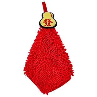 雪尼尔擦手巾挂式超强吸水加厚擦手帕厨房卫生间高颜值可爱抹手布