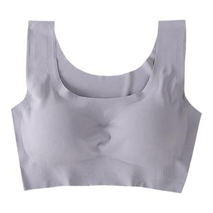 无痕冰丝云朵内衣女夏季透气薄软支撑运动美背女士大码背心式文胸