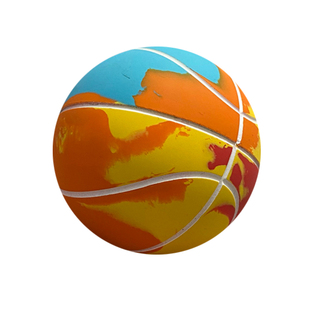 6厘米橡胶弹力球卡通儿童玩具球迷你篮球游乐园小球手抓解压神器