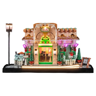 YEABRICKS适用乐高10362灯饰法式咖啡厅ICONS系列积木LED灯光改件