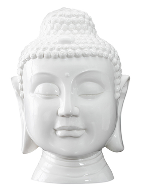 陶瓷佛头家居装饰摆件