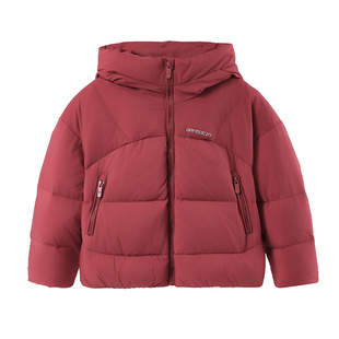 半度闲儿童羽绒服年装大红色外套25新款女童冬季加厚喜庆拜年服潮