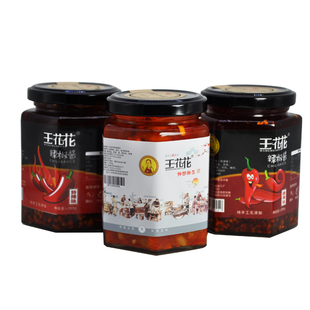 辣椒酱山东菏泽单县王花花辣椒酱香辣酱手工制作花生辣酱280克瓶