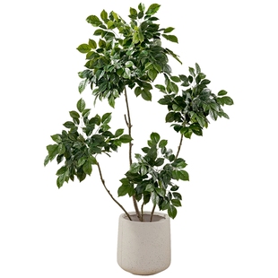 掬涵仿真绿植幸福树客厅室内大型落地盆栽仿生假植物高端轻奢摆件