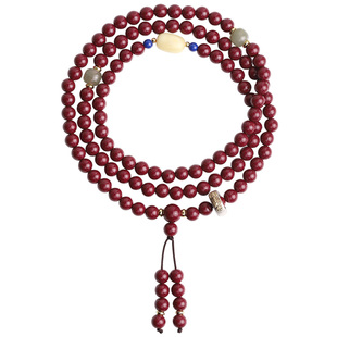 心斋堂【净心】朱砂旗舰店108颗佛珠手链男女手串项链佛珠本命年