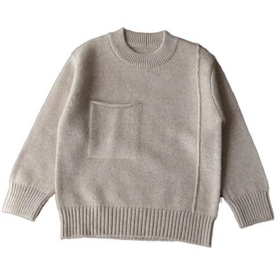 男女童100山羊绒衫纯色加厚毛衣