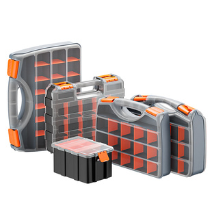 德力西零件收纳盒钻头整理箱工具盒子分类分格箱手提式螺丝收纳箱