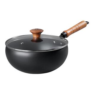 铁木真2代大肚锅铁锅 乌檀木柄炒锅无涂层炒菜锅燃气灶电磁炉家用