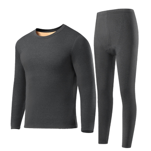 猫人羊羔绒发热保暖内衣男加绒加厚冬季2025新款秋衣秋裤男士套装